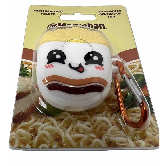 Airpods Case 1st 2nd Cover Gen Funny Face Maruchan Ramen Silicone Earphone - Picture 2 of 3
